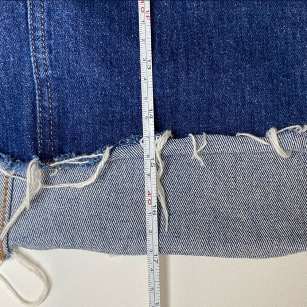 Madewell Denim Mini Skirt Womens Blue Size 32 5 Pocket Step Hem Edition Ladies - Picture 7 of 10